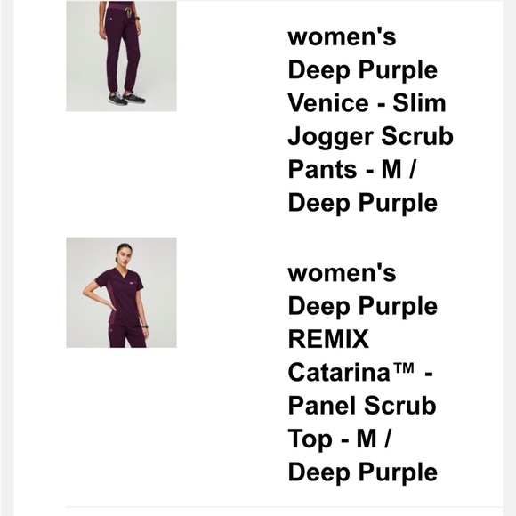 FIGS deep purple set! Medium - Picture 3 of 4